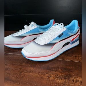 PUMA Mens Future Rider Airbrush Sneakers Casual Shoes Casual - White